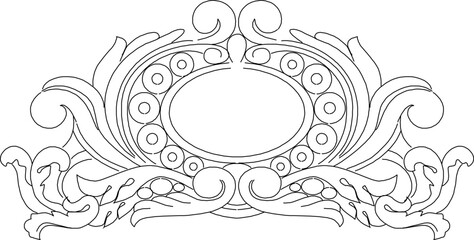 sketch vector illustration silhouette design ornament decoration Neoclassical Style Decor classic vintage europe