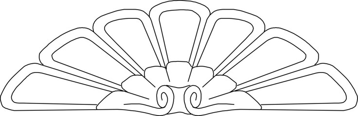 sketch vector illustration silhouette design ornament decoration Neoclassical Style Decor classic vintage europe  