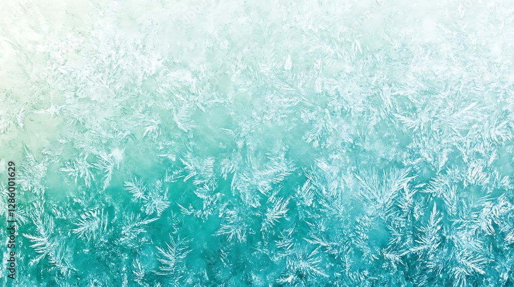 Poster a smooth gradient background shifting from mint green to deep seafoam with a cool, frosted texture.