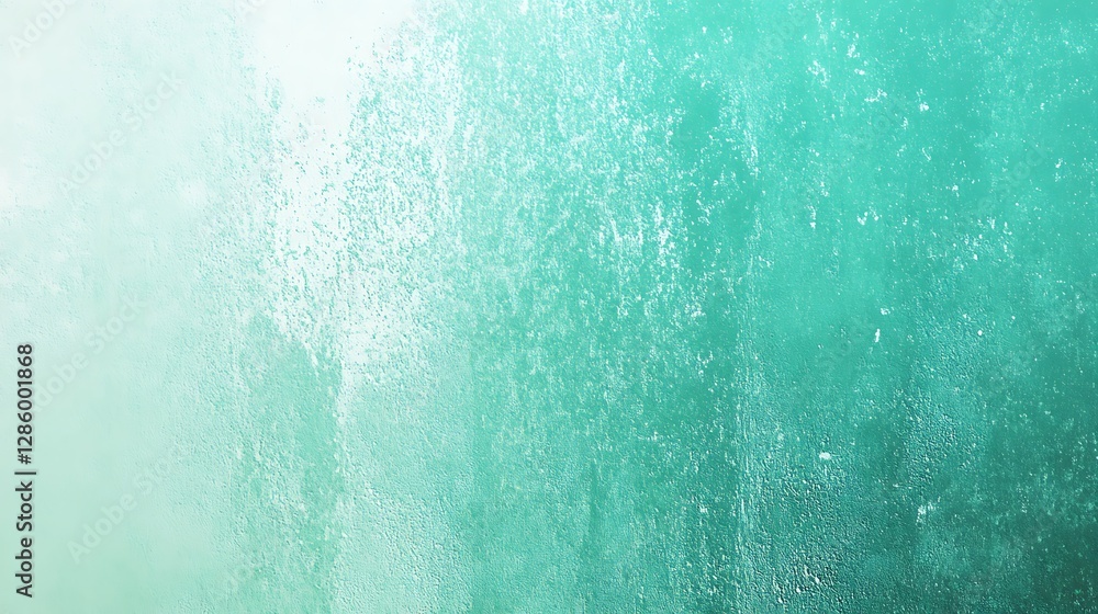 Poster a smooth gradient background shifting from mint green to deep seafoam with a cool, frosted texture.
