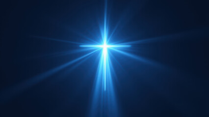 Obraz premium A graphic with a light cross shining against a dark background, resembling a beacon or an icon for Christianity.