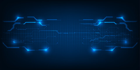 Abstract technology background. Futuristic digital space technology concept.	