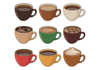 Hot Coffee Cups: Vector Graphics for Cafes Restaurants