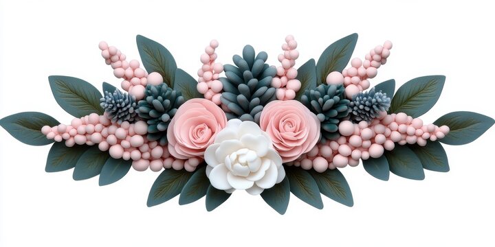 Mint & Blush Garden Symphony. Featuring pale green hellebores, soft pink snapdragons, and creamy astilbes for a fresh springtime vibe.