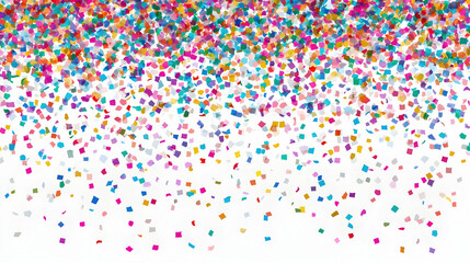 Falling confetti in vibrant colors on a isolated background. Isolated on White Background,  -  