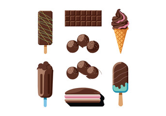 Add sweetness to your designs with these irresistible chocolate illustrations. Ideal for cafes, bakeries,