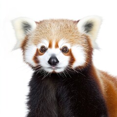 Premium Quality Picture of a Photo Red Panda, Isolated on a White Background