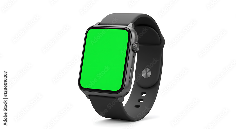 Aufkleber modern smartwatch with green screen mockup high resolution 3d render for app presentation