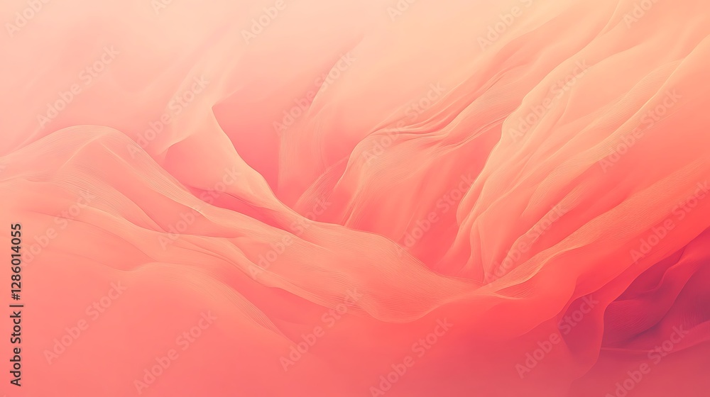 Poster a smooth gradient background shifting from warm peach to soft coral with a gentle matte finish for a