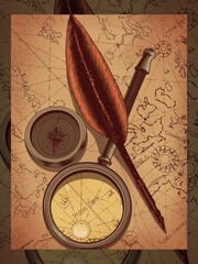 compass and map