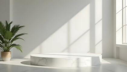 Sunlit Marble Minimalism.