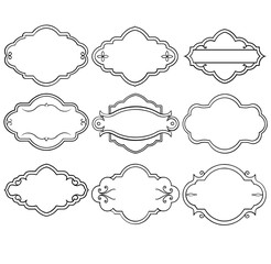 Vintage frame line vector illustration