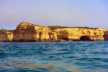 The Algarve Rocks Formation is a unique and stunning natural wonder located in the coastal town of Porches Portugal