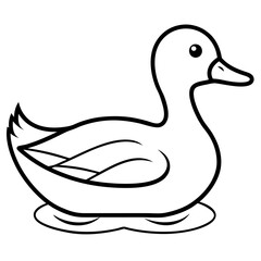 Graceful Duck Outline