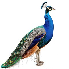 Obraz premium Ultra Hd Image of a Photo Peacock, Isolated on a White Background