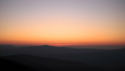 Serene Sunrise over Majestic Mountain Ranges Peaceful Landscape Photography