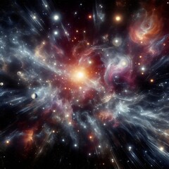 Fototapeta premium An abstract background of fictional space pattens