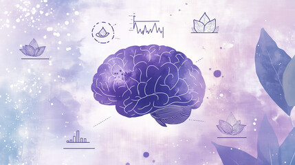 calming mental health infographic abstract 