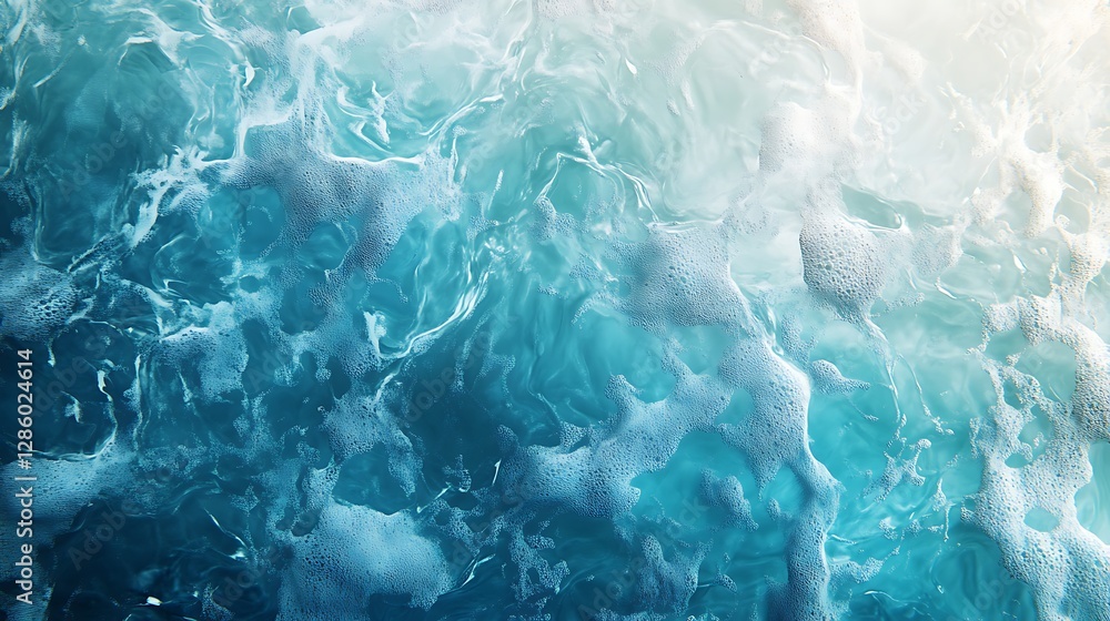 Aufkleber a smooth aqua to teal gradient background with a glossy look for a stylish and calm design