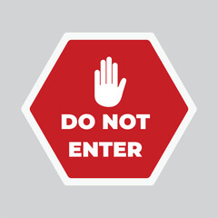 Obraz premium flat design do not enter signage vector illustration 02
