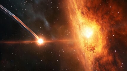 A futuristic deep-space observatory captures the moment a new star ignites within a nebula