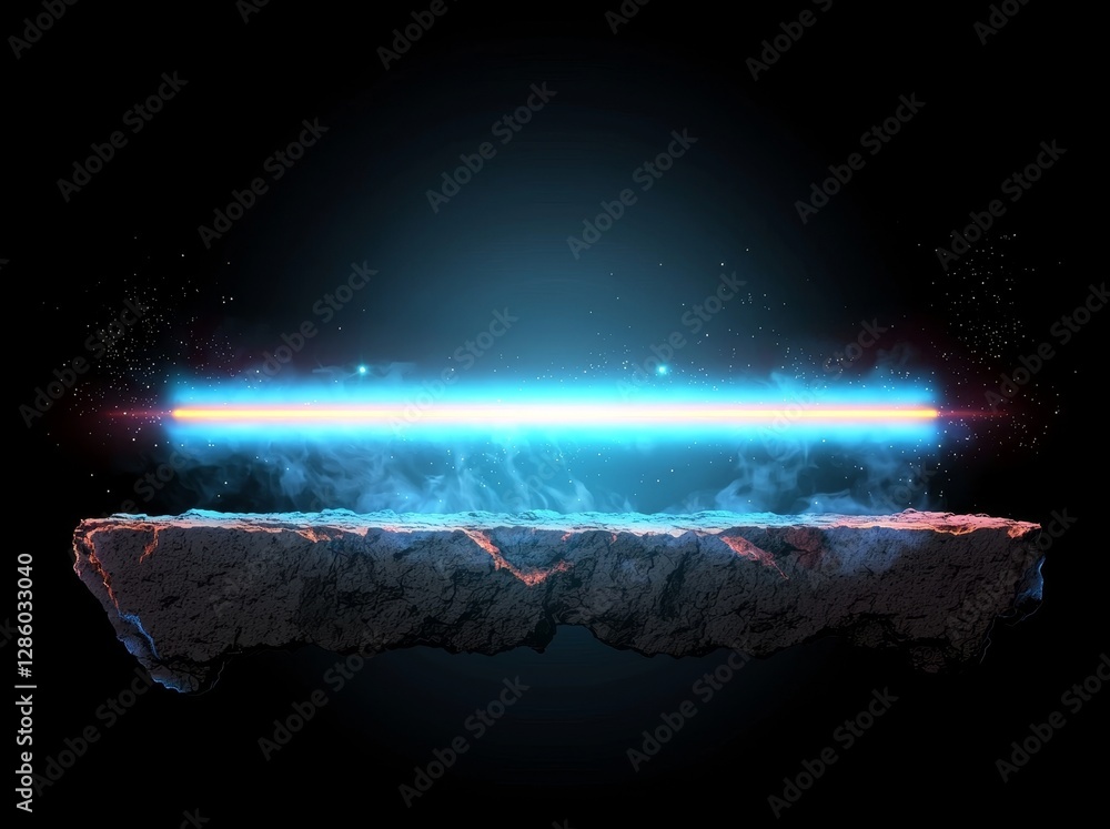Wall mural abstract light element design with a black background