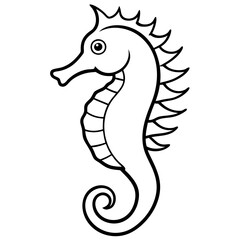 Fototapeta premium Graceful Seahorse Illustration