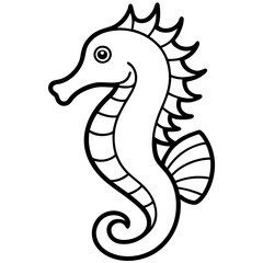 Graceful Seahorse Illustration
