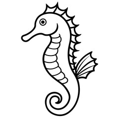 Fototapeta premium Graceful Seahorse Illustration