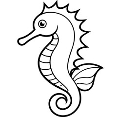 Graceful Seahorse Illustration