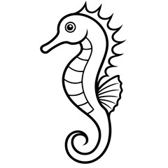 Graceful Seahorse Illustration
