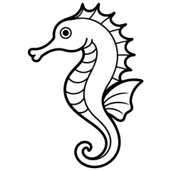 Graceful Seahorse Illustration