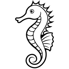 Graceful Seahorse Illustration