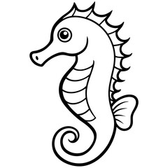 Graceful Seahorse Illustration