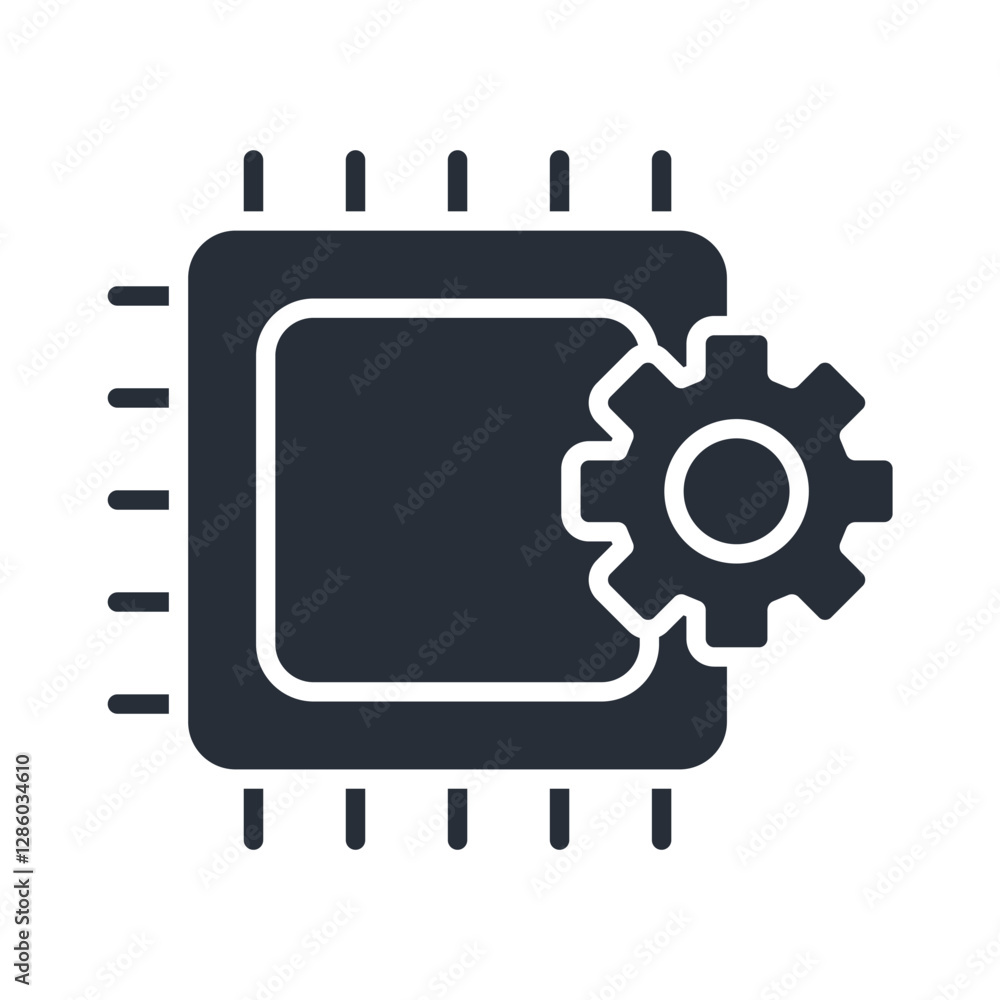 Poster processor icon. vector.editable stroke.linear style sign for use web design,logo.symbol illustration