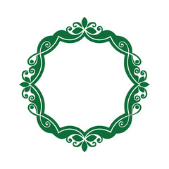 Wedding card decorative frame vector element.