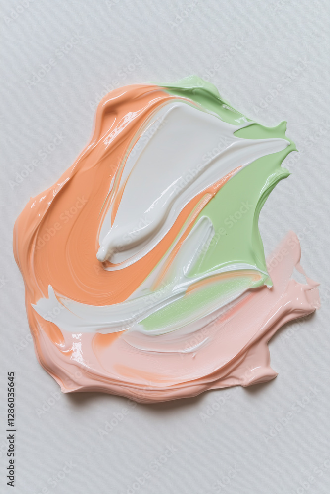 Aufkleber color palette swatch: a captivating abstract display of harmonious colors, meticulously blended and 