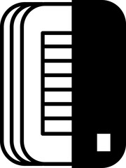 black and white paper clip folder 