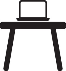 Fototapeta premium Laptop Desk Remote Work From Home Vector