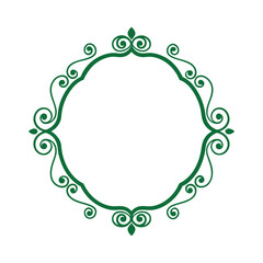 Wedding card decorative frame vector element.