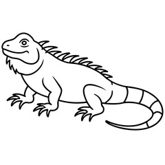 Iguana Silhouette Art