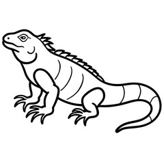 Iguana Silhouette Art