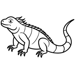 Iguana Silhouette Art