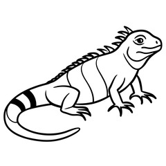 Iguana Silhouette Art