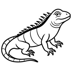 Iguana Silhouette Art