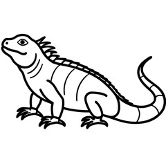 Iguana Silhouette Art