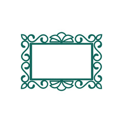 Wedding card decorative frame vector element.