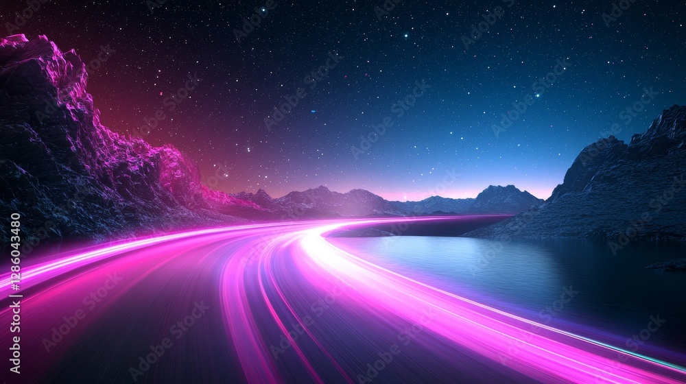 Poster an abstract motion blur background with a bright flash and a power explosion