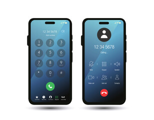 mobile phone on black background