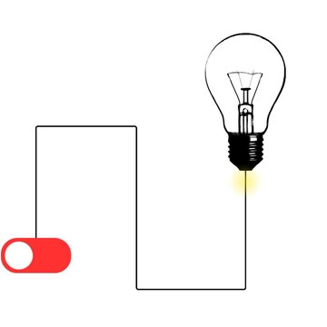 Cara kerja lampu menyala dengan tombol on off
